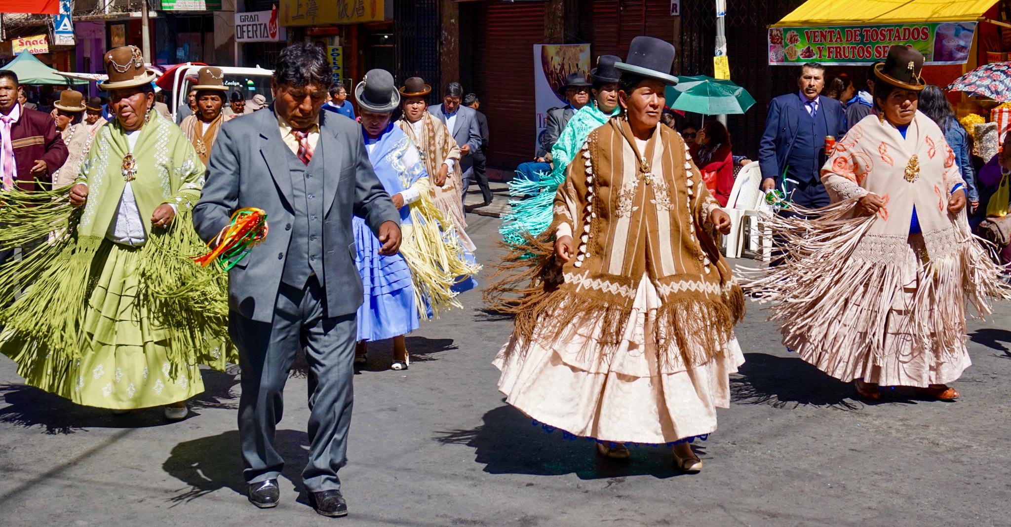 older bolivians dancing