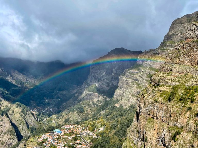 rainbow in valley of the nuns madeira
